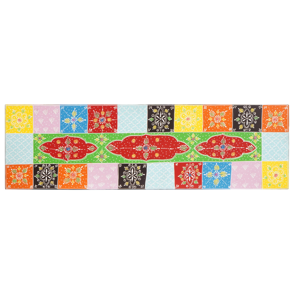 Produktbild för TV-skåp Flerfärgsdesign 100 x 30 x 24 cm Massivt Mangoträ
