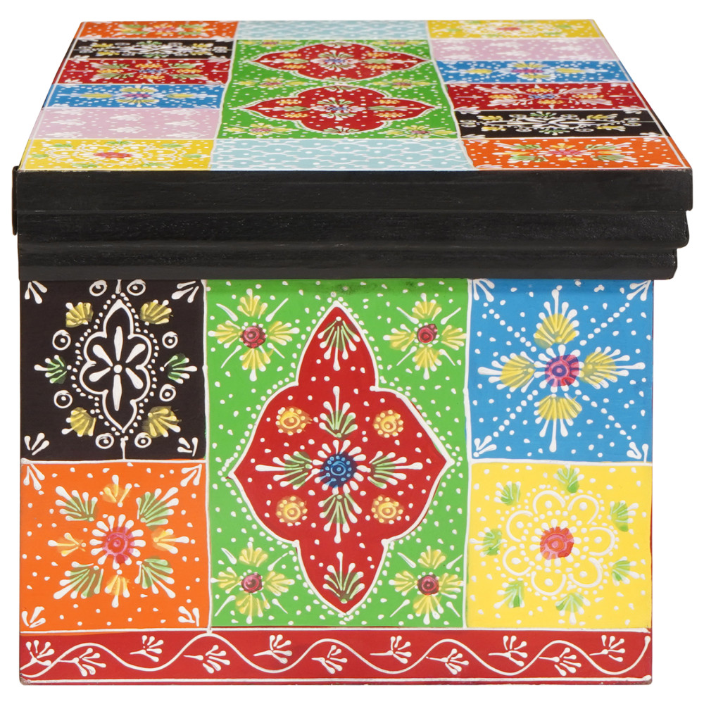 Produktbild för TV-skåp Flerfärgsdesign 60 x 30 x 24 cm Massivt Mangoträ