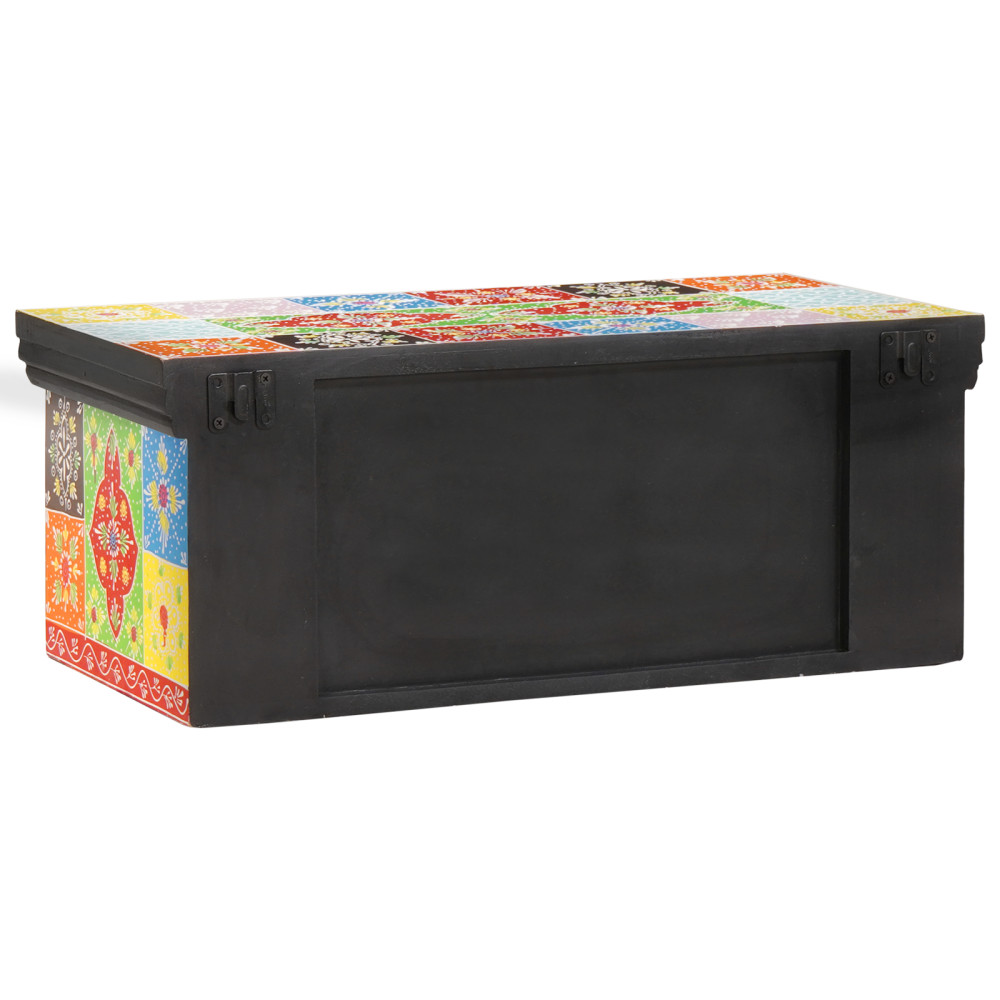 Produktbild för TV-skåp Flerfärgsdesign 60 x 30 x 24 cm Massivt Mangoträ