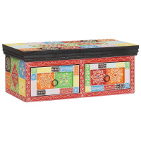 Produktbild för TV-skåp Flerfärgsdesign 60 x 30 x 24 cm Massivt Mangoträ