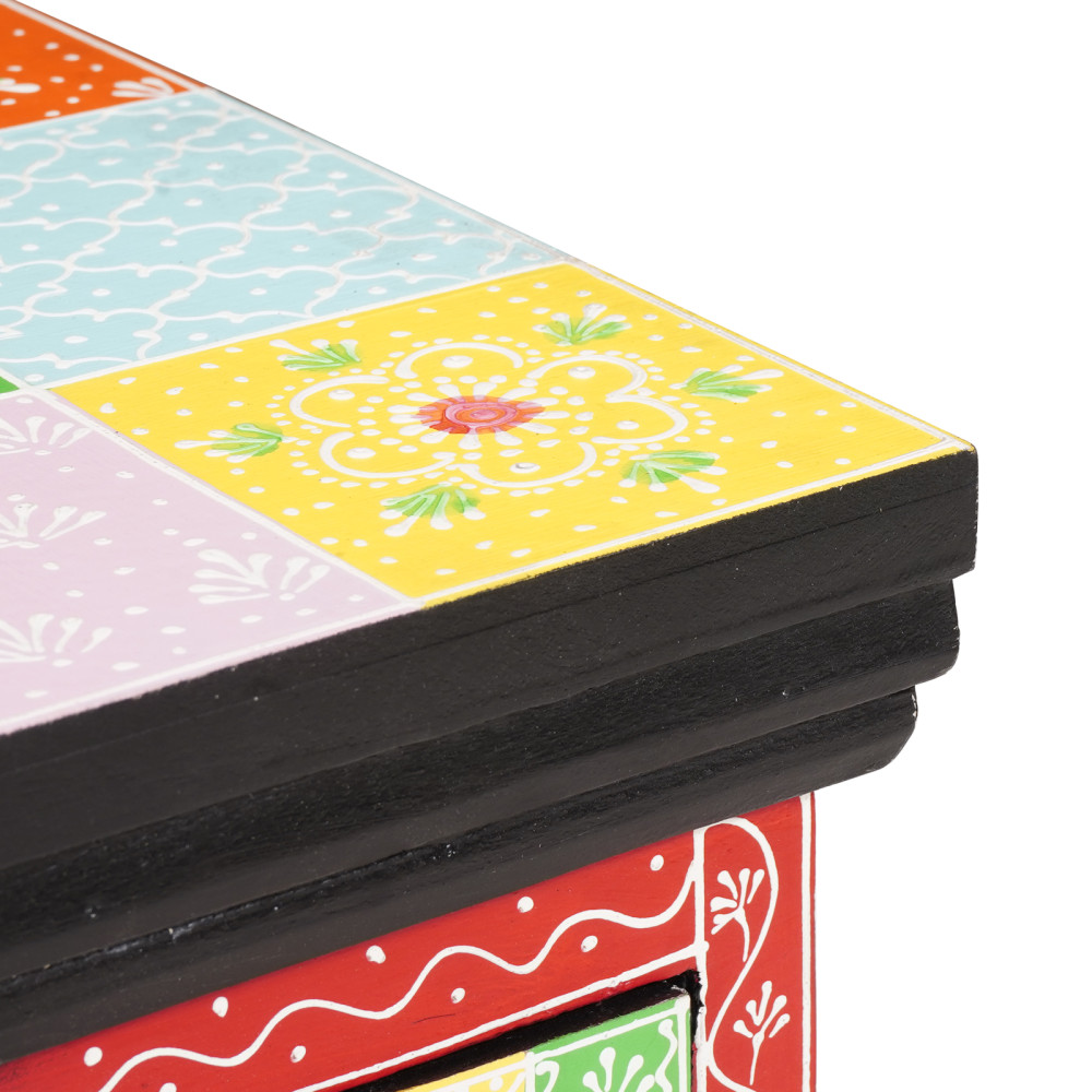 Produktbild för TV-skåp Flerfärgsdesign 60 x 30 x 24 cm Massivt Mangoträ