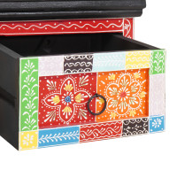 Produktbild för TV-skåp Flerfärgsdesign 60 x 30 x 24 cm Massivt Mangoträ