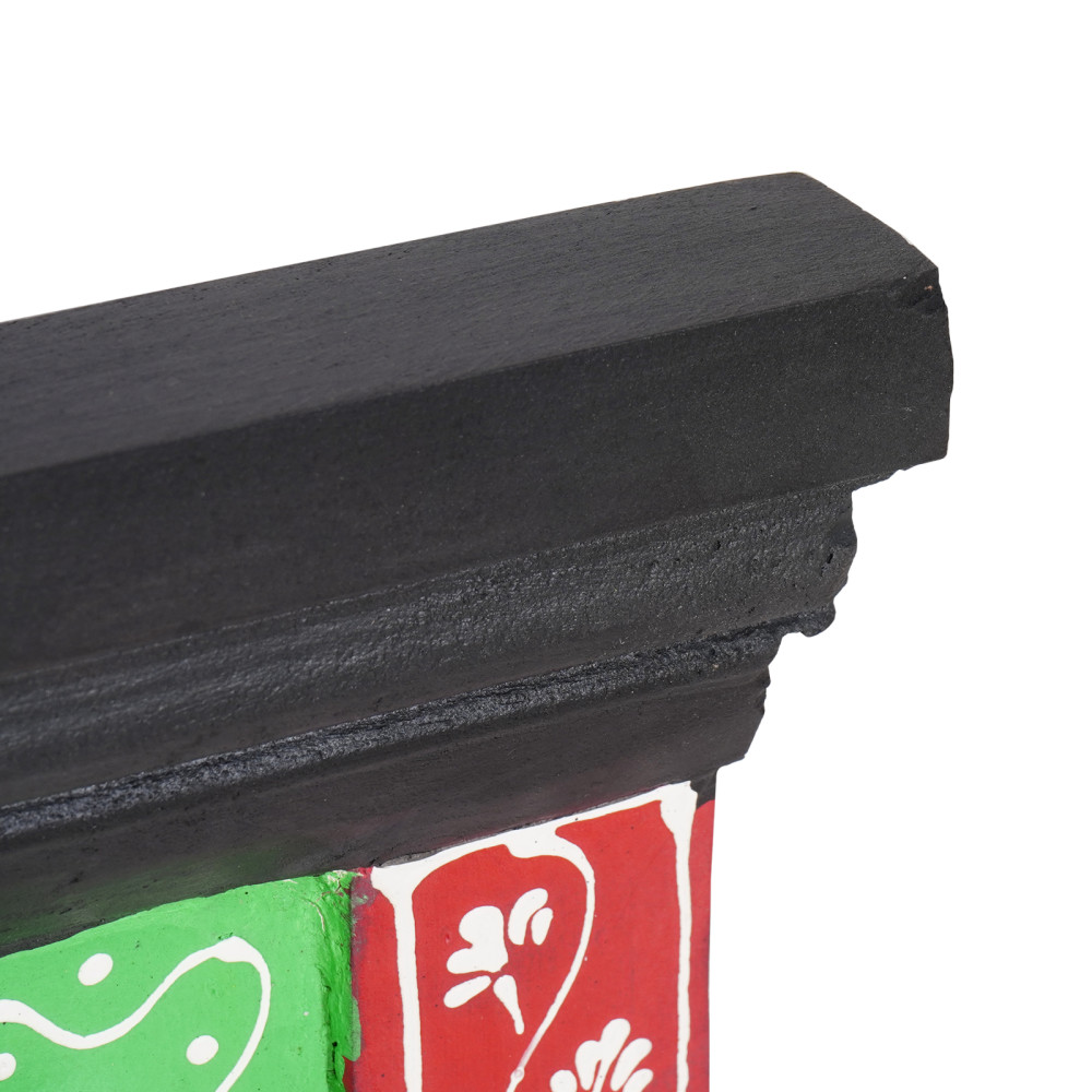 Produktbild för Klädhängare Svart 80 x 25 x 2 cm Massivt mangoträ