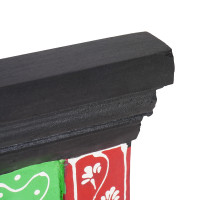 Produktbild för Klädhängare Svart 80 x 25 x 2 cm Massivt mangoträ