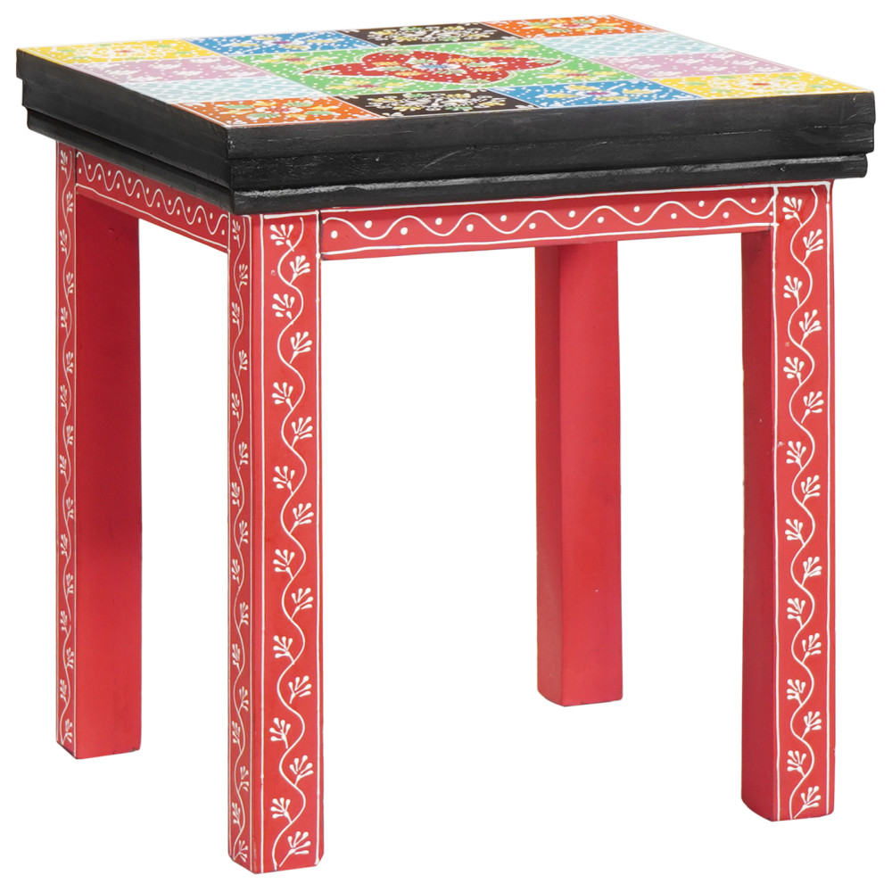Produktbild för Sidobord 2 pcs Flerfärgsdesign