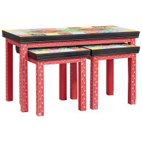 Produktbild för Sidobord 2 pcs Flerfärgsdesign