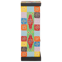 Produktbild för Byrå med dörr Flerfärgsdesign 30 x 30 x 90 cm Massivt mangoträ