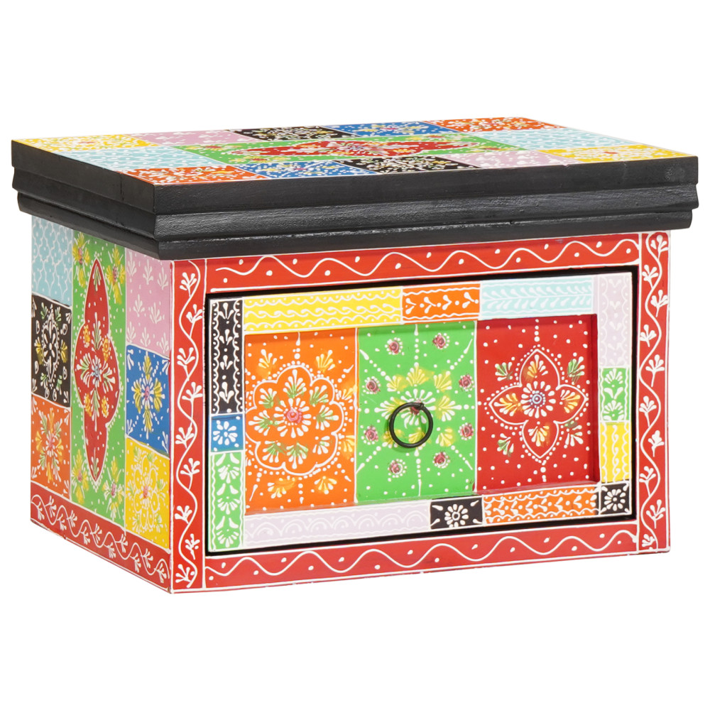 Produktbild för Nattduksbord med låda 2 pcs Flerfärgsdesign 40 x 30 x 28 cm