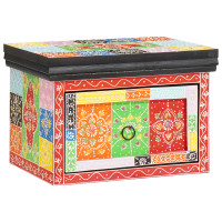 Produktbild för Nattduksbord med låda 2 pcs Flerfärgsdesign 40 x 30 x 28 cm