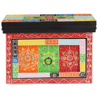 Produktbild för Nattduksbord med låda 2 pcs Flerfärgsdesign 40 x 30 x 28 cm