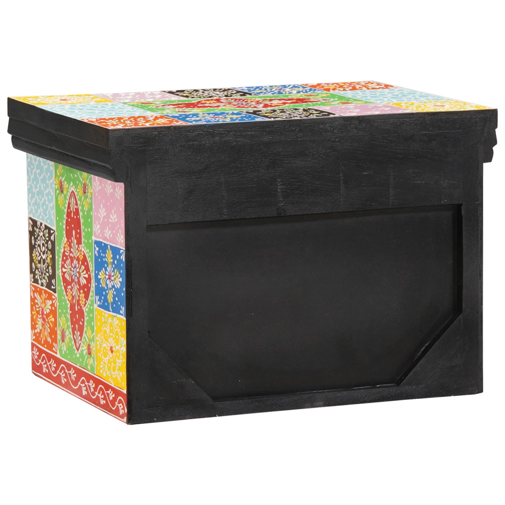 Produktbild för Nattduksbord med låda 2 pcs Flerfärgsdesign 40 x 30 x 28 cm