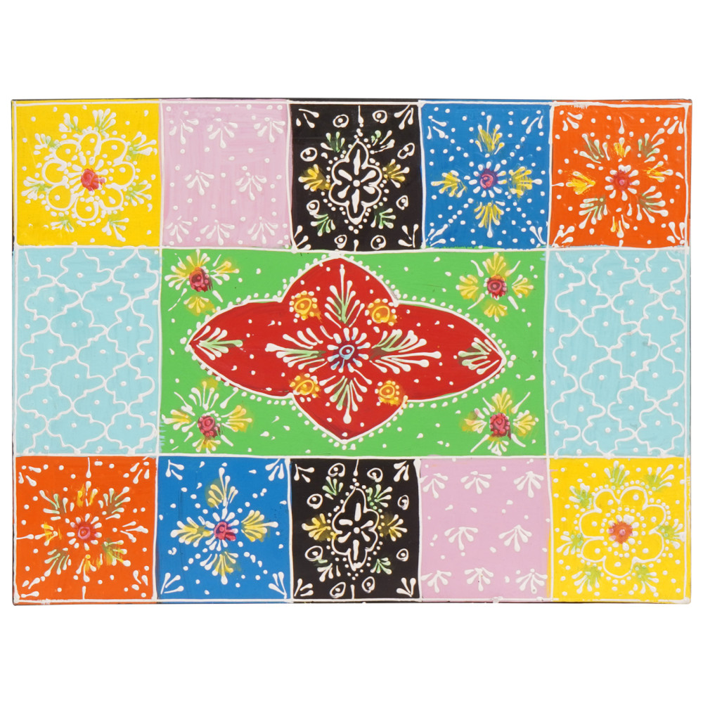 Produktbild för Nattduksbord med låda 2 pcs Flerfärgsdesign 40 x 30 x 28 cm