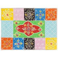Produktbild för Nattduksbord med låda 2 pcs Flerfärgsdesign 40 x 30 x 28 cm