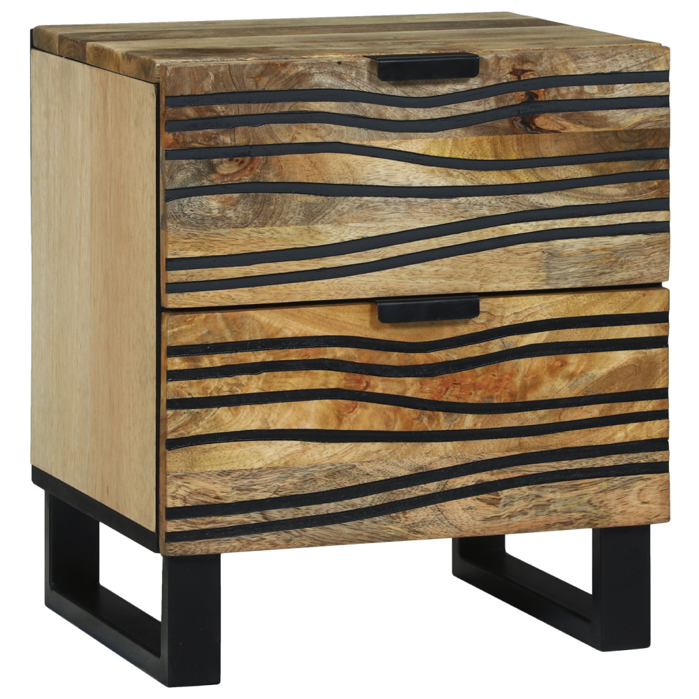 Produktbild för Nattduksbord Naturlig 40 x 33 x 46 cm Konstruerat trä