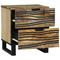 Produktbild för Nattduksbord Naturlig 40 x 33 x 46 cm Konstruerat trä