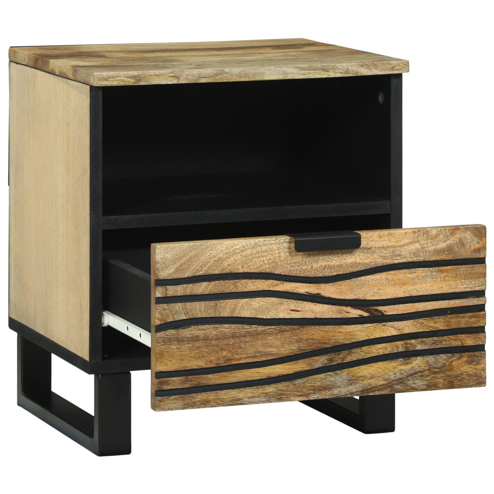 Produktbild för Nattduksbord Naturlig 40 x 33 x 46 cm Konstruerat trä