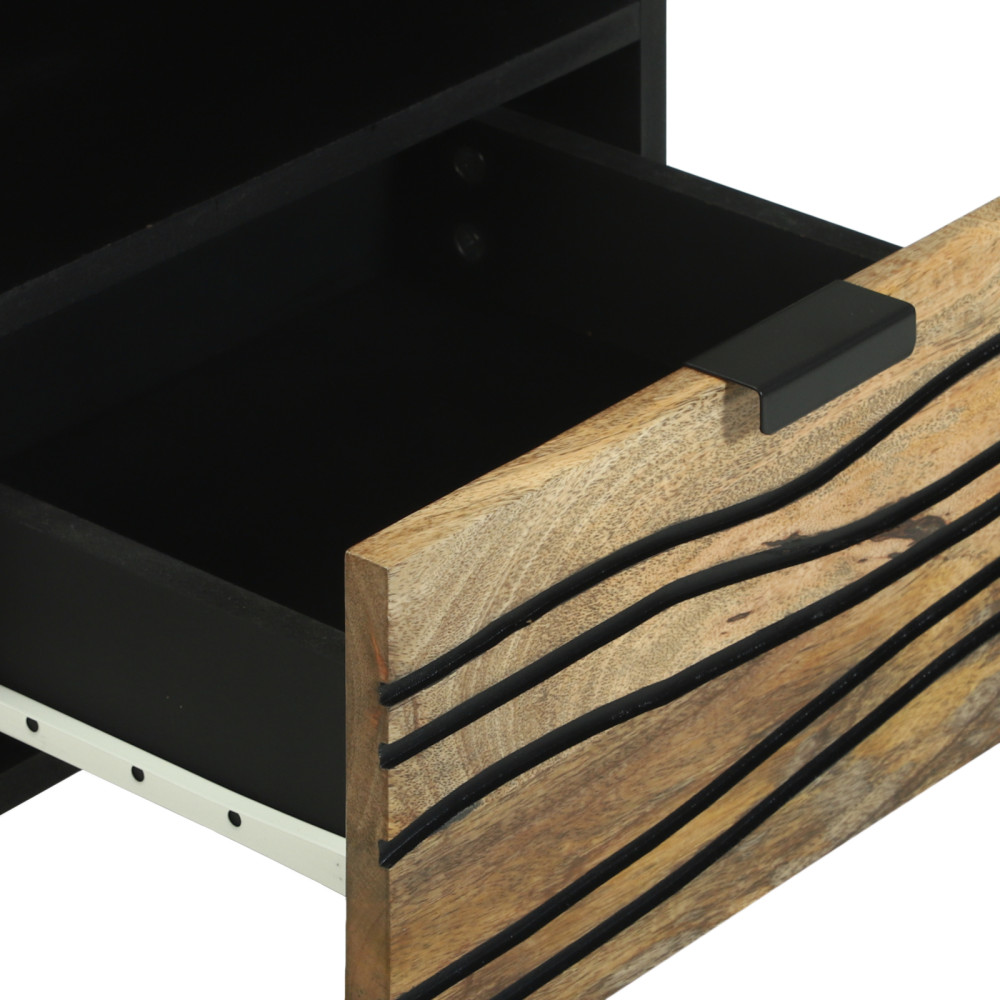 Produktbild för Nattduksbord Naturlig 40 x 33 x 46 cm Konstruerat trä