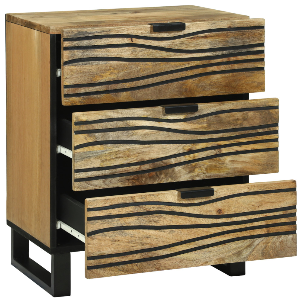 Produktbild för Nattduksbord Naturlig 50 x 33 x 62 cm Konstruerat trä