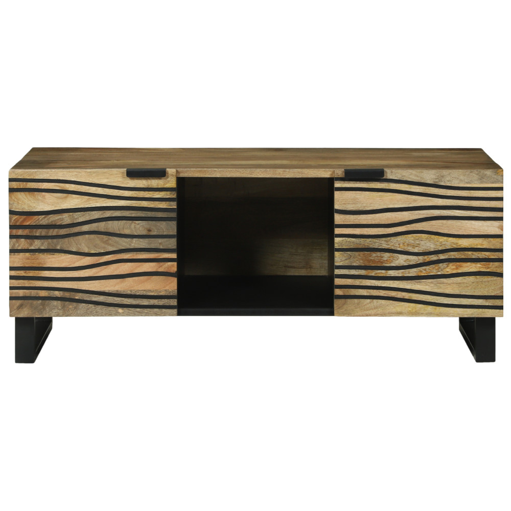 Produktbild för Kaffeebord Naturlig 100 x 54 x 40 cm Konstruerat trä