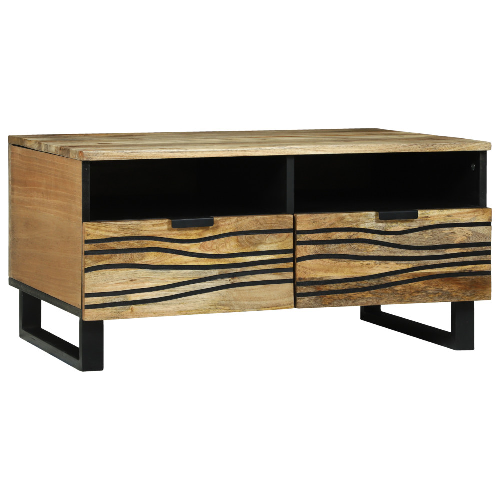 Produktbild för Kaffeebord Naturlig 80 x 54 x 40 cm Konstruerat trä