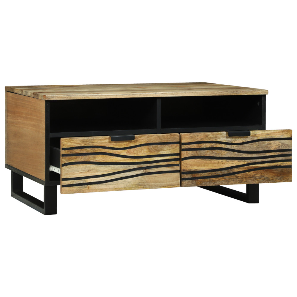 Produktbild för Kaffeebord Naturlig 80 x 54 x 40 cm Konstruerat trä