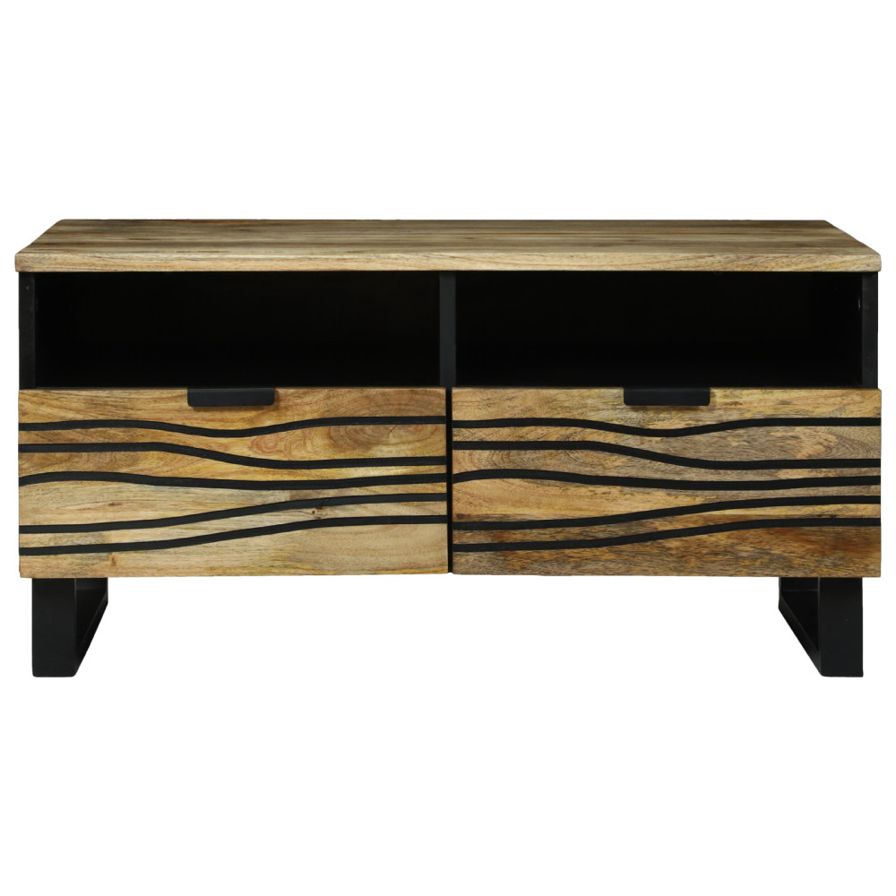 Produktbild för Kaffeebord Naturlig 80 x 54 x 40 cm Konstruerat trä