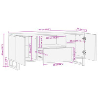 Produktbild för TV Enheter med låda Brun 105 x 33 x 46 cm Konstruerat trä