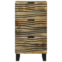 Produktbild för Skåp med låda Brun 40 x 33 x 75 cm massivt mangoträ