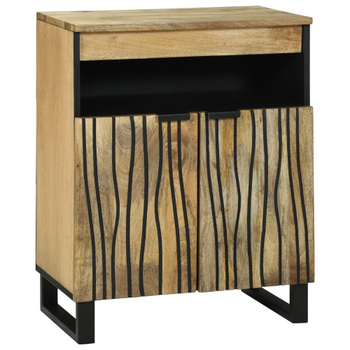 vidaXL Sideboard med låda Brun 60 x 33 x 75 cm massivt mangoträ