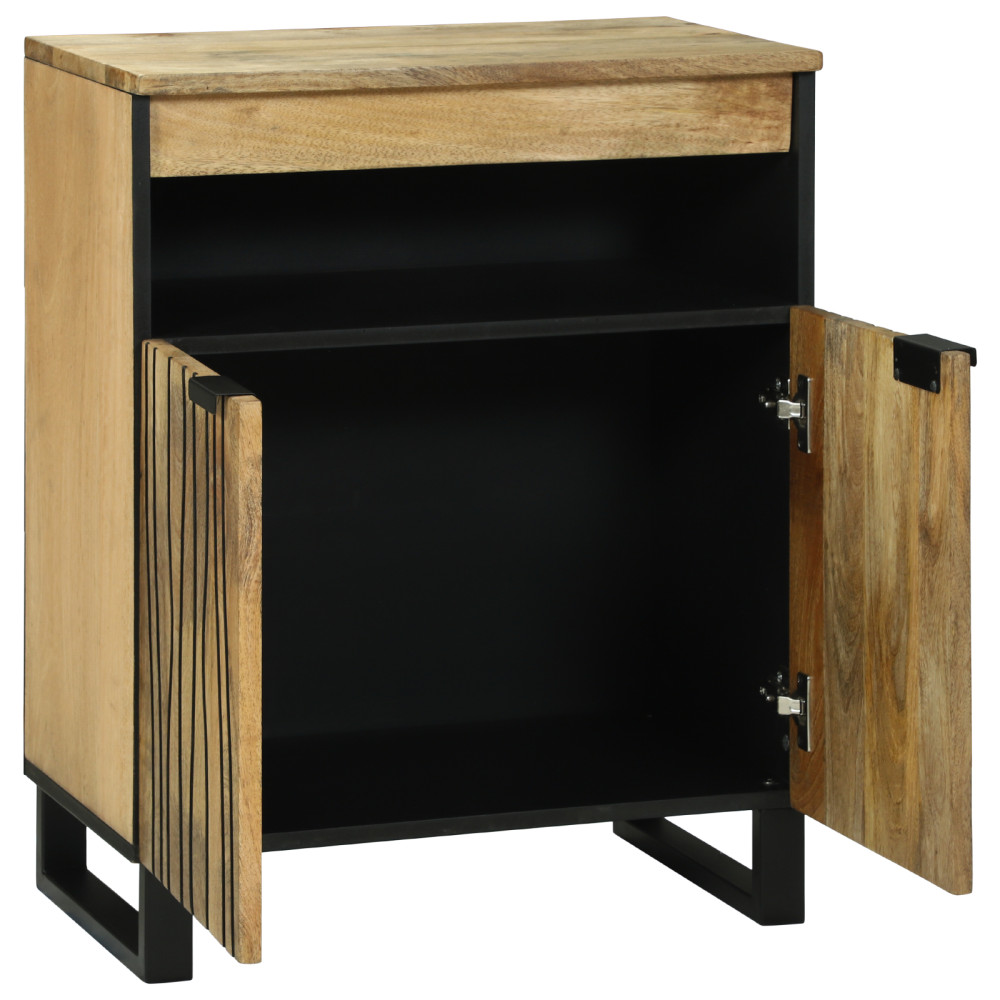 Produktbild för Sideboard med låda Brun 60 x 33 x 75 cm massivt mangoträ