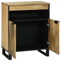 Produktbild för Sideboard med låda Brun 60 x 33 x 75 cm massivt mangoträ