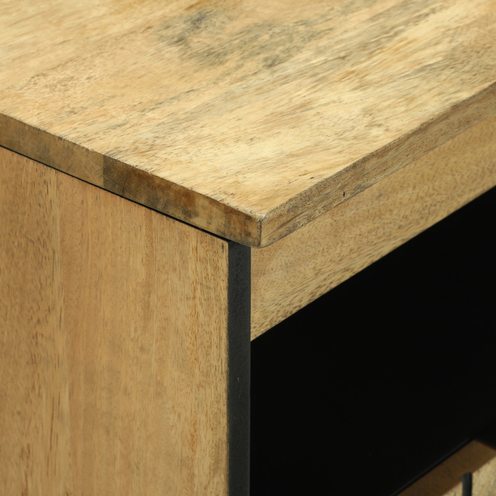 Produktbild för Sideboard med låda Brun 60 x 33 x 75 cm massivt mangoträ