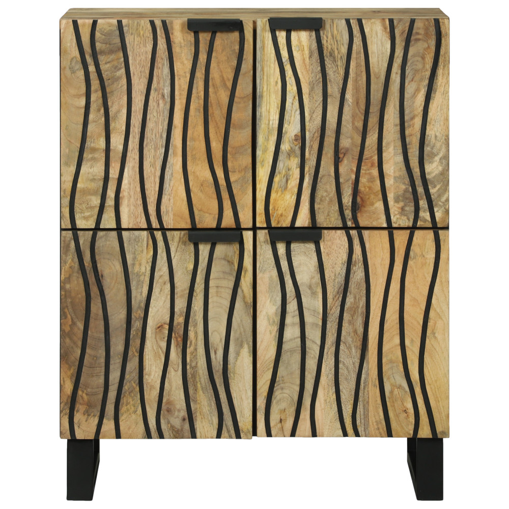 Produktbild för Skåp Brun 60 x 33 x 75 cm massivt mangoträ