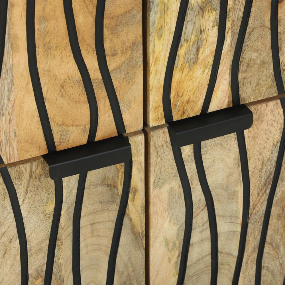 Produktbild för Skåp Brun 60 x 33 x 75 cm massivt mangoträ