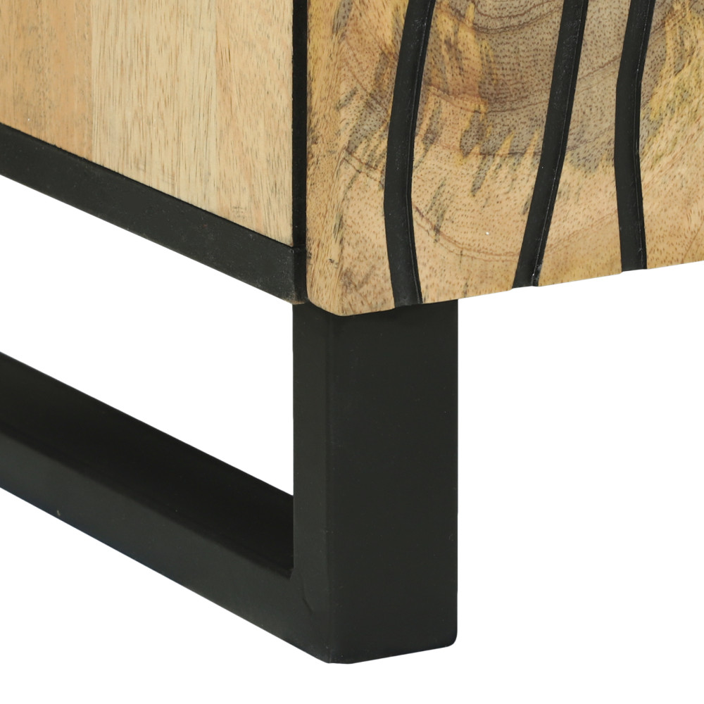 Produktbild för Skåp Brun 60 x 33 x 75 cm massivt mangoträ