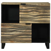 Produktbild för Sideboard Brun 80 x 33 x 75 cm massivt mangoträ