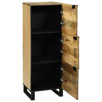 Produktbild för Highboard Brun 40 x 33 x 110 cm massivt mangoträ