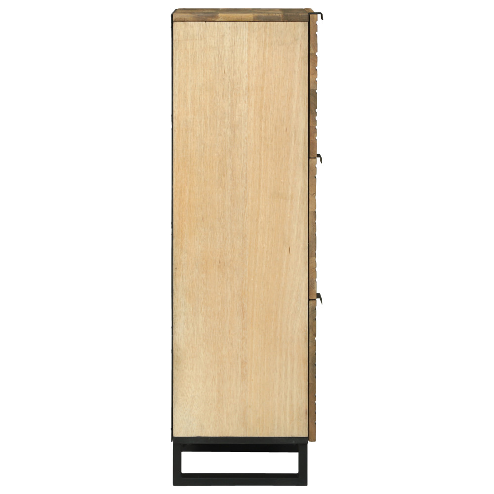 Produktbild för Highboard Brun 40 x 33 x 110 cm massivt mangoträ