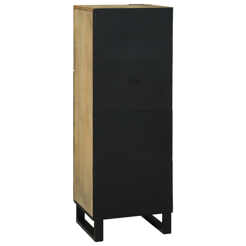 Produktbild för Highboard Brun 40 x 33 x 110 cm massivt mangoträ