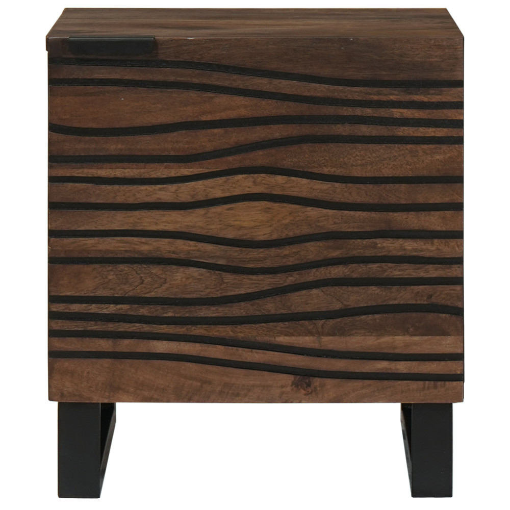 Produktbild för Nattduksbord Valnöt 40 x 33 x 46 cm Konstruerat trä