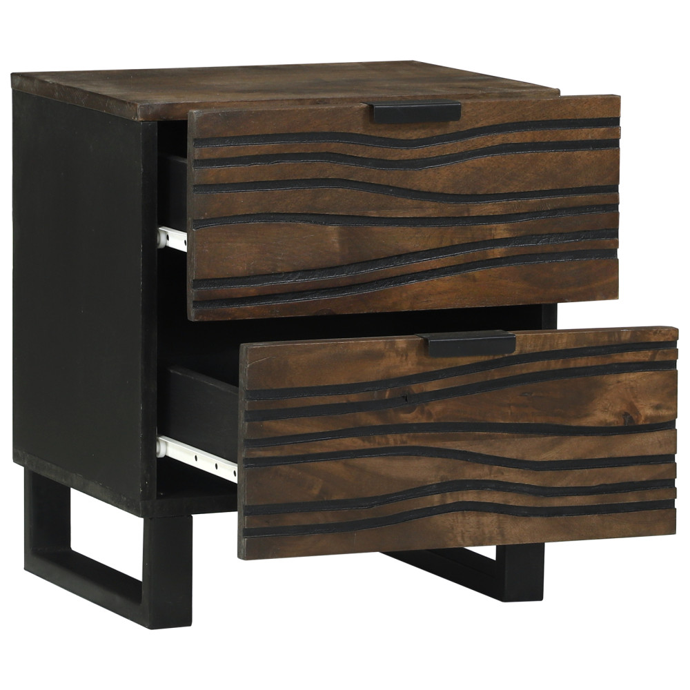 Produktbild för Nattduksbord 2 pcs Valnöt 40 x 33 x 46 cm Konstruerat trä