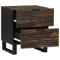 Produktbild för Nattduksbord 2 pcs Valnöt 40 x 33 x 46 cm Konstruerat trä