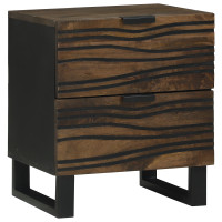 Produktbild för Nattduksbord 2 pcs Valnöt 40 x 33 x 46 cm Konstruerat trä