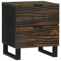 Produktbild för Nattduksbord 2 pcs Valnöt 40 x 33 x 46 cm Konstruerat trä