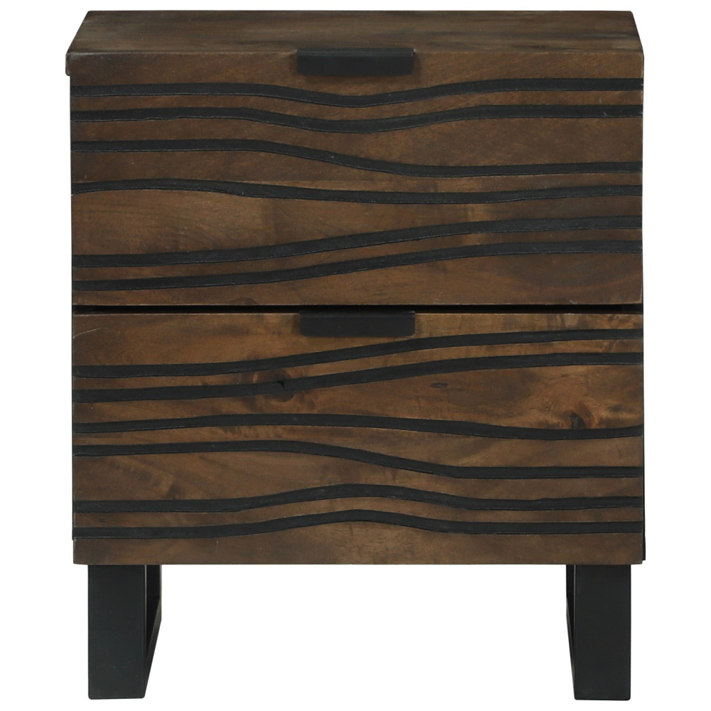 Produktbild för Nattduksbord 2 pcs Valnöt 40 x 33 x 46 cm Konstruerat trä