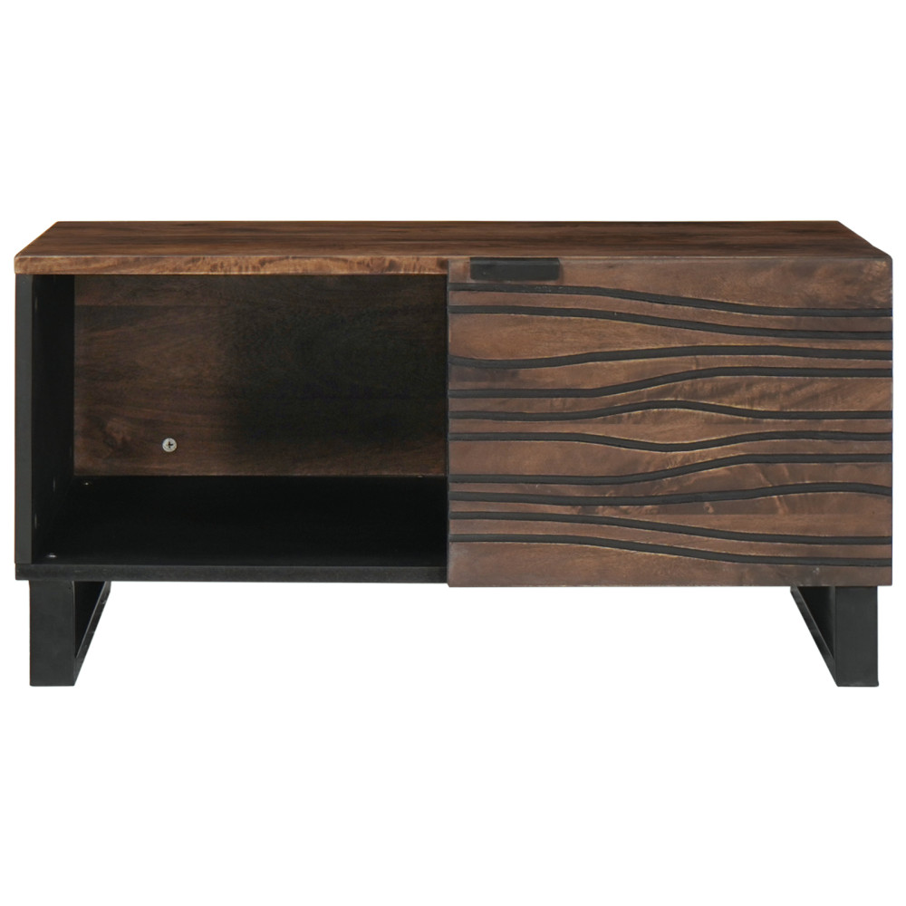 Produktbild för Kaffeebord Valnöt 80 x 50 x 40 cm Konstruerat trä