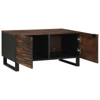 Produktbild för Kaffeebord Valnöt 80 x 50 x 40 cm Konstruerat trä