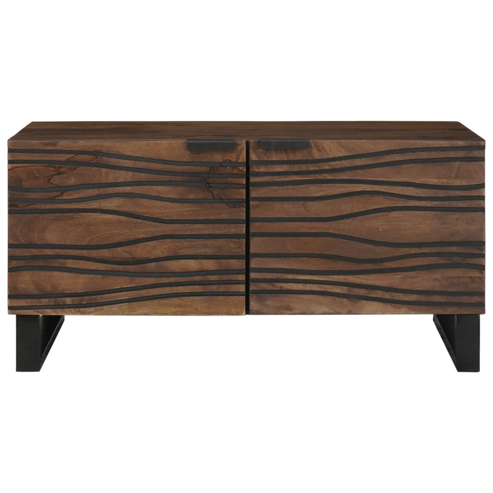 Produktbild för Kaffeebord Valnöt 80 x 50 x 40 cm Konstruerat trä