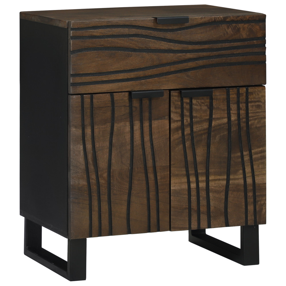Produktbild för Nattduksbord Valnöt 50 x 33 x 60 cm Konstruerat trä