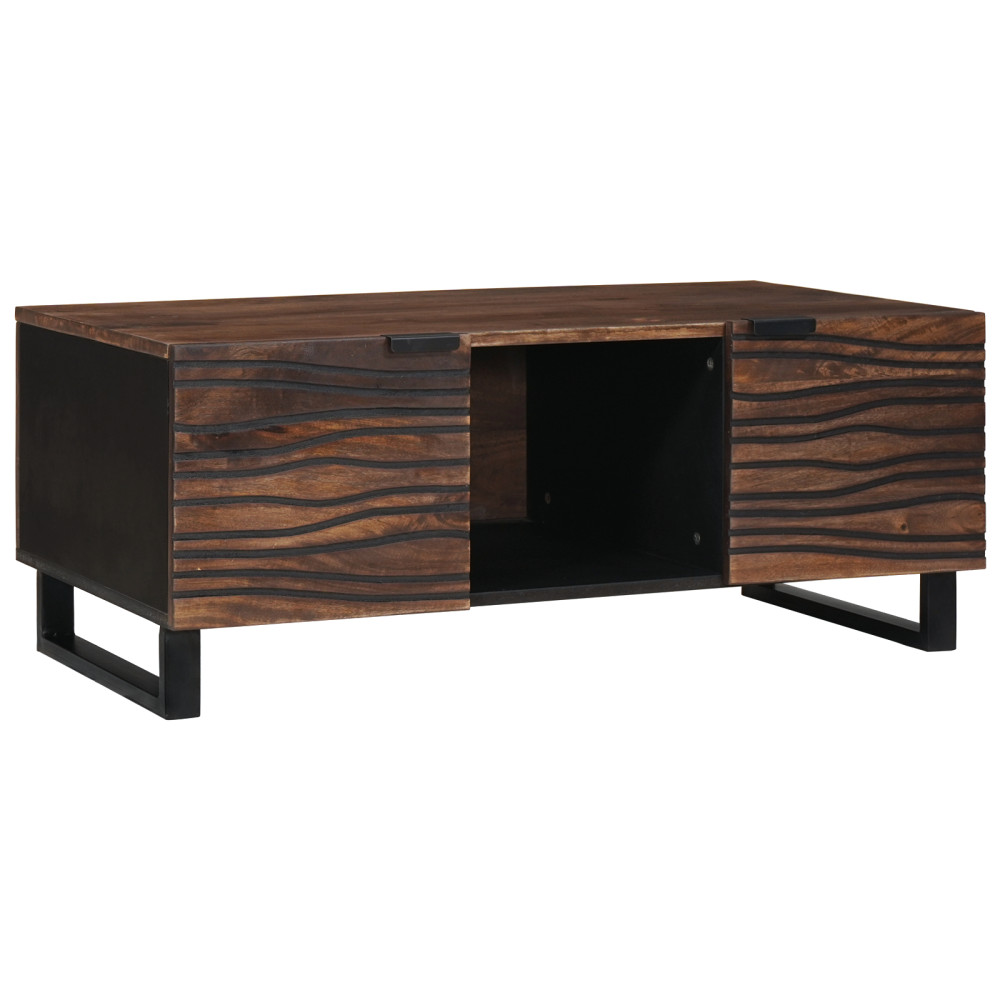 Produktbild för Kaffeebord Valnöt 100 x 54 x 40 cm Konstruerat trä